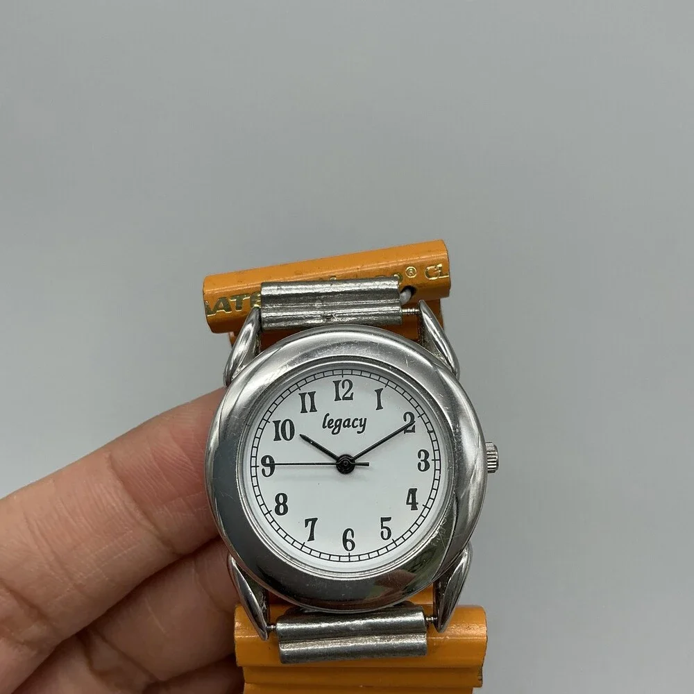 Stroke Of Art Legacy Womens Watch 31mm White Dial Yellow Pencil Band New Battery